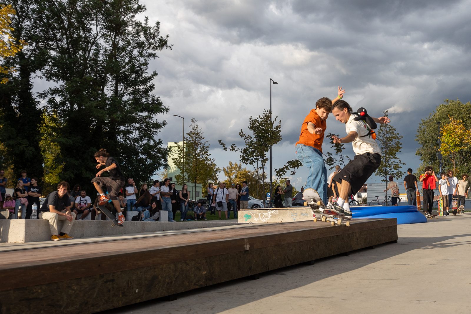 Flatbar davanti agli spettatori
